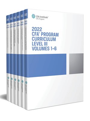 cover image of 2022 CFA Program Curriculum Level III Box Set